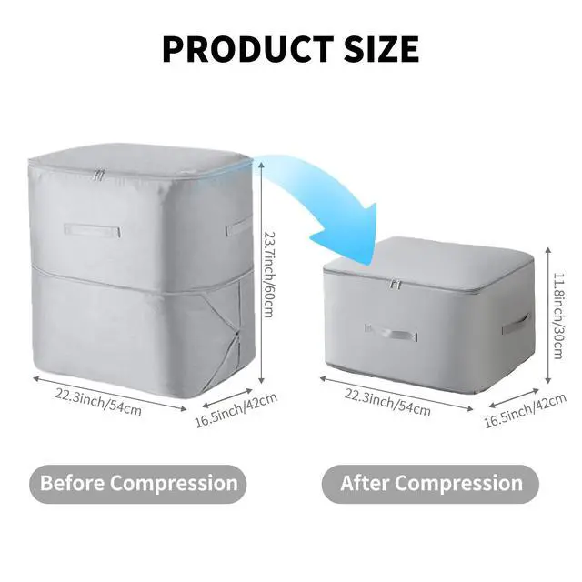 Alt view image 2 of 7 - Large Self-Compression Cube for Comforters & Clothes (2-Pack, 11x6.3x1.2in)