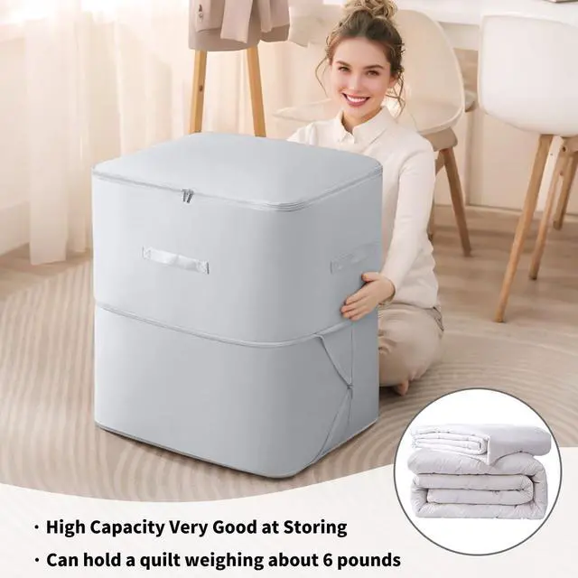 Alt view image 4 of 7 - Large Self-Compression Cube for Comforters & Clothes (2-Pack, 11x6.3x1.2in)