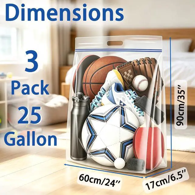Alt view image 2 of 6 - Extra Large 25 Gallon Storage Bags