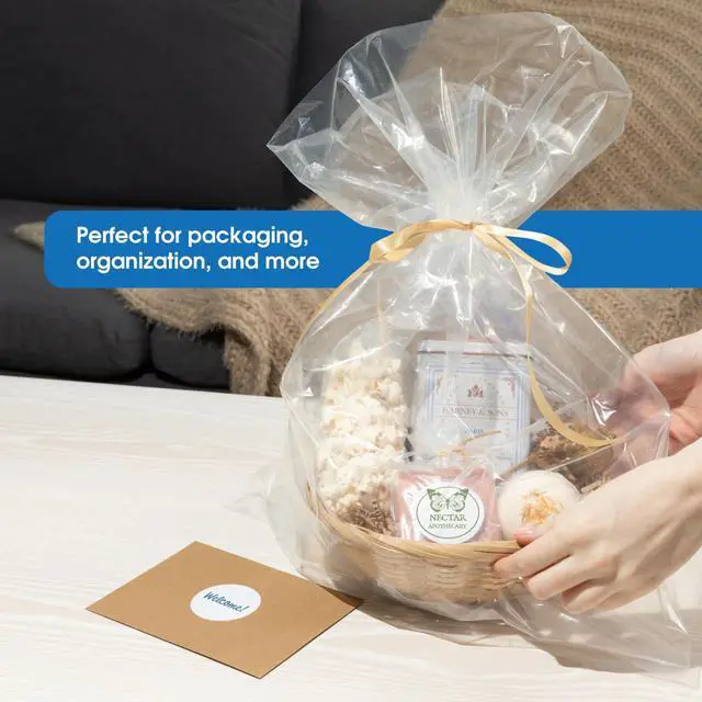 Alt view image 6 of 6 - 20" X 26" Open-End Flat Clear Poly Bags (100 Count) - 1.1 Mil