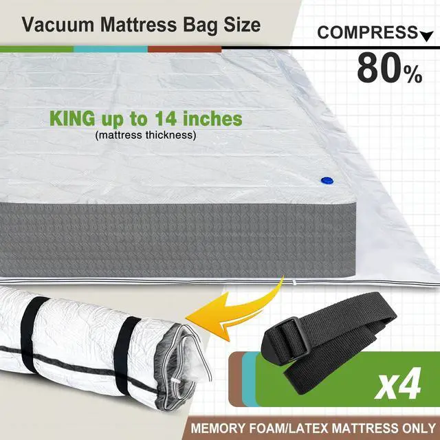 Alt view image 2 of 7 - King Size Mattress Vacuum Bag for Memory Foam Latex Mattress