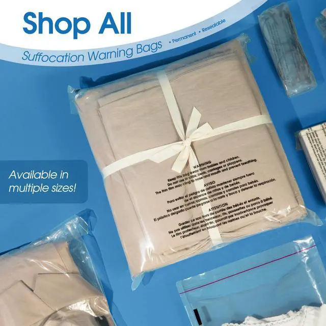 Alt view image 7 of 7 - Poly Bag Bundle Combo Pack of 400-6X9, 8X10, 9X12, 11X14 Self Seal