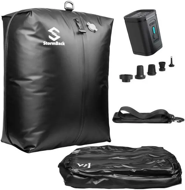 Main image of Vacuum Bags for Travel, Compression Bags with Pump, Reusable IP67 Waterproof Vacuum Seal Packing Cubes for Carry On Suitcase and Backpack (1PC + Pump + Shoulder Strap)