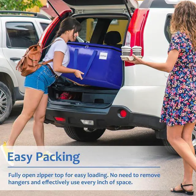 Alt view image 6 of 7 - Moving Bags, Storage Bags with Sturdy Handles and Heavy Duty Zippers, Storage Totes for Space Saving, Moving & Storage, Collapsible Moving Supplies(125L, 10-Pack, Blue)