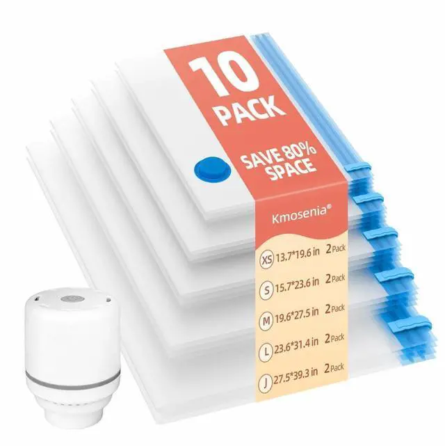 Main image of Vacuum Storage Bags with Electric Pump, 10 Pack