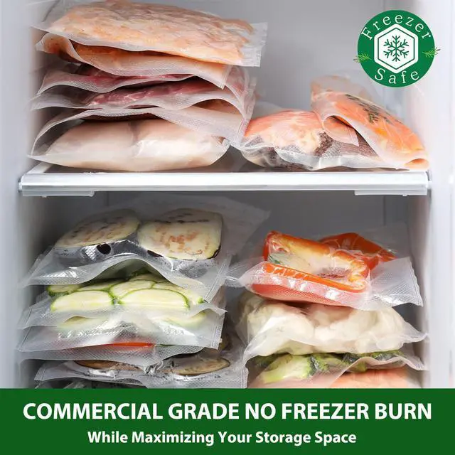 Alt view image 6 of 6 - Vacuum Sealer Bags Rolls 6 Pack, 3 Rolls 11" x 20' &3 Rolls 8" x 20', BPA-Free Commercial Grade Food Storage Rolls, Compatible with Most Vacuum Sealer Machines for Meal Prep, Freezer Storage&Sous Vide