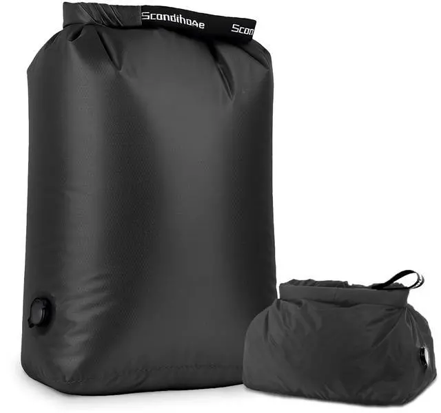Main image of Travel Laundry Bag, Pump-Free Vacuum Compression Dirty Clothes Bag, Small Reusable Waterproof & Washable Laundry Bag, Wet and Dry Bag, Ideal for Suitcases, Road Trip Essentials (1 Pack) Black