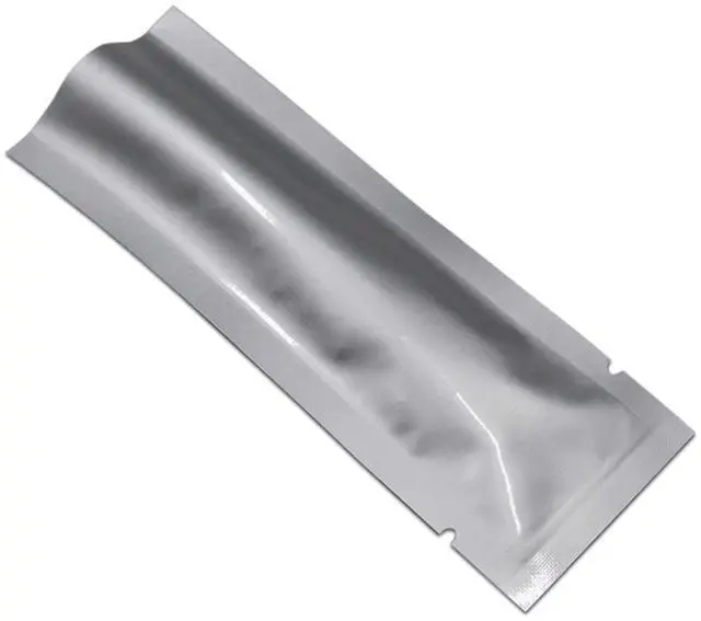 Main image of 100Pcs 1.57x4.33 inch(Inside Size 1.18x3.94 inch) Coffee Powder Food Storage Heat Sealable 3.34mil Mylar Pure Foil Bag Vacuum Pouch Travel Packets for Sample Shampoo Liquids Toiletries Packaging