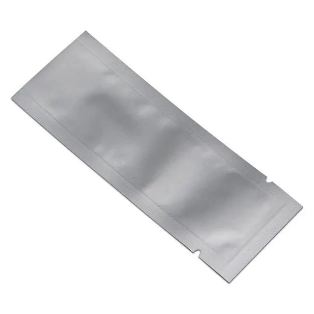 Alt view image 5 of 6 - 100Pcs 1.57x4.33 inch(Inside Size 1.18x3.94 inch) Coffee Powder Food Storage Heat Sealable 3.34mil Mylar Pure Foil Bag Vacuum Pouch Travel Packets for Sample Shampoo Liquids Toiletries Packaging