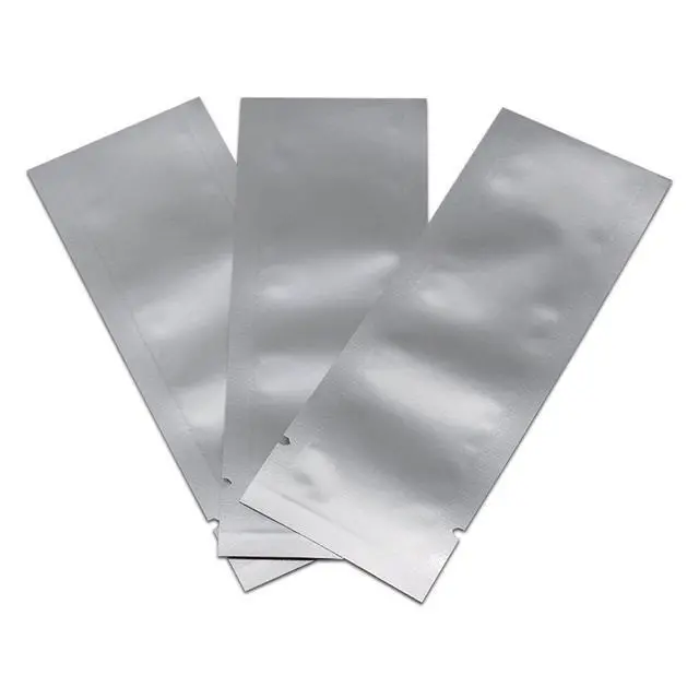 Alt view image 6 of 6 - 100Pcs 1.57x4.33 inch(Inside Size 1.18x3.94 inch) Coffee Powder Food Storage Heat Sealable 3.34mil Mylar Pure Foil Bag Vacuum Pouch Travel Packets for Sample Shampoo Liquids Toiletries Packaging