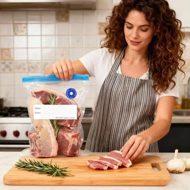 Alt view image 2 of 7 - 12.6x17.72in/32x45cm Extra Large Sous Vide Bags BPA Free Reusable Vacuum Sealer Bags Keep Food Fresh