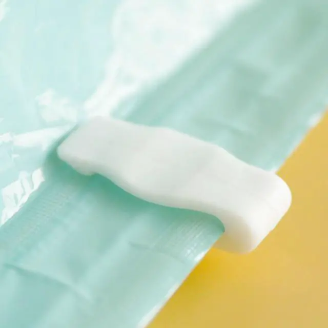 Alt view image 6 of 6 - 10 Pack Vacuum Storage Bags Sealing Clip Reusable Zipper Labor Saver Sliding Grip for Bags Space Saving Clothes Bedding and Food Preservation