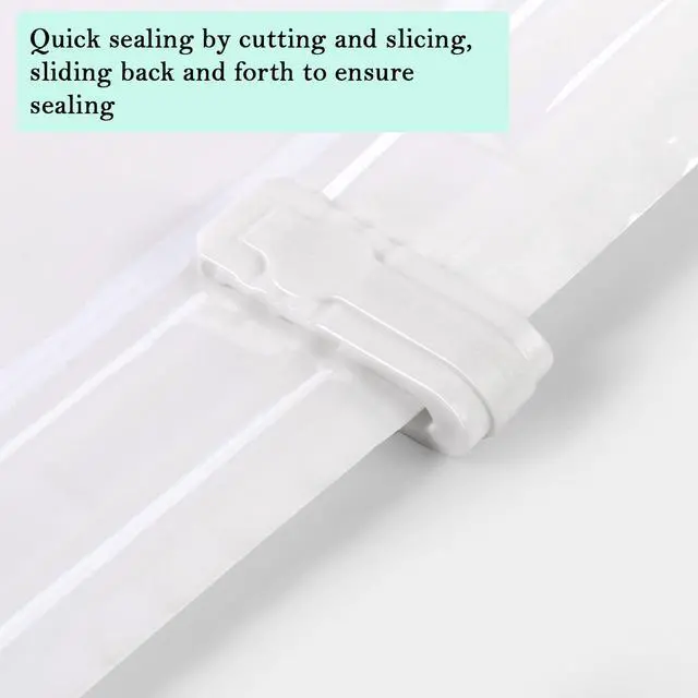 Alt view image 5 of 6 - 10 Pack Vacuum Storage Bags Sealing Clip Reusable Zipper Labor Saver Sliding Grip for Bags Space Saving Clothes Bedding and Food Preservation