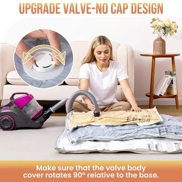 Alt view image 4 of 7 - Vacuum Storage Bags, Jumbo Size (31×40 inch), Vacuum Seal Bag for Clothing, Bulky Bedding, Comforter, Blankets, Pillows, Space Saver Packing