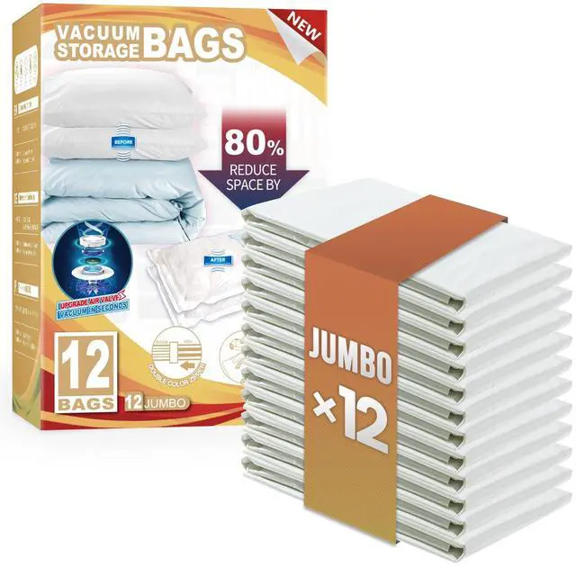 Main image of Vacuum Storage Bags, Jumbo Size (31×40 inch), Vacuum Seal Bag for Clothing, Bulky Bedding, Comforter, Blankets, Pillows, Space Saver Packing
