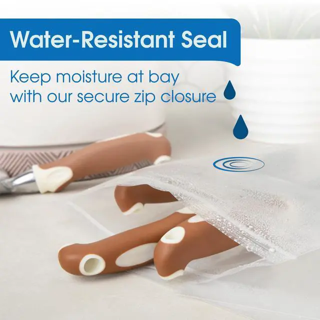 Alt view image 4 of 7 - 10 X 13 (100 Count) 4 Mil Thick Clear Reclosable Zip Plastic Poly Bags