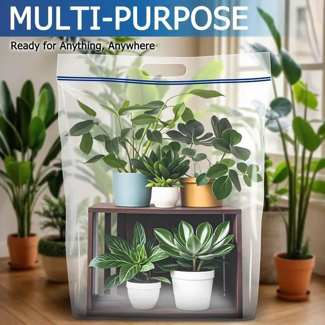 Alt view image 4 of 7 - 5 Pack 25 Gallon Jumbo Zipper Bags with Handles for Storage