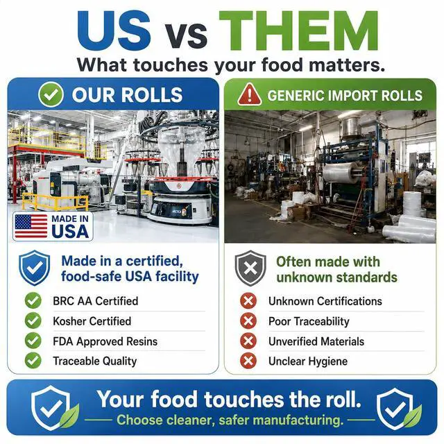 Alt view image 4 of 7 - Vacuum Sealer Bags for Food - Heavy Duty Food Saver Vacuum Sealer Bag Rolls - Sous Vide, Seal a Meal Bags, 1-pack, 11" x 16' - Made in the USA
