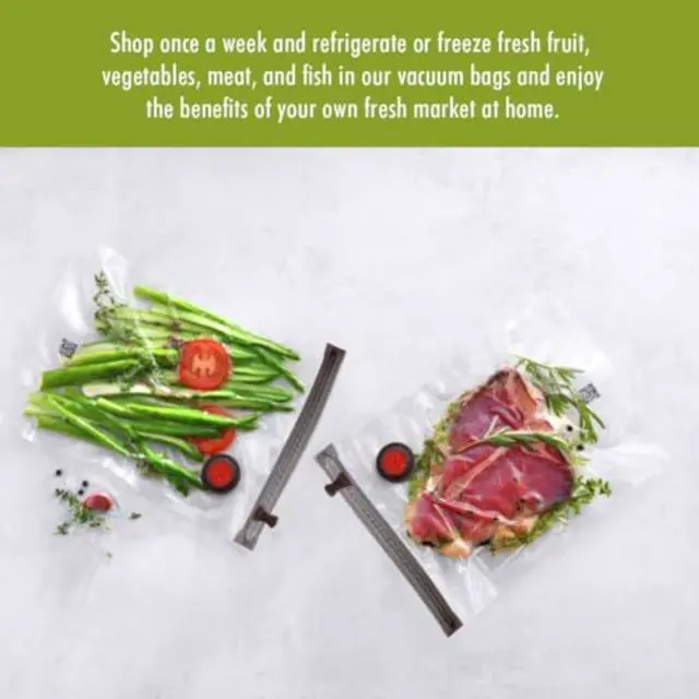 Alt view image 2 of 7 - Fresh & Save 10-pc Vacuum Sealer Bags, Sous Vide Bags, Meal Prep - Small