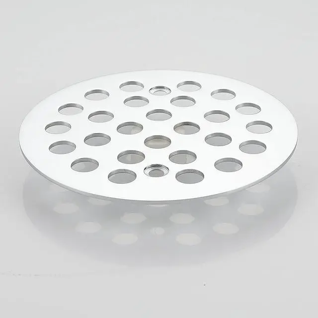 Alt view image 4 of 4 - 4-1/4 Inch Screw-in Round Shower Drain Cover Replacement Floor Drainer Grate with Screws (Chrome)