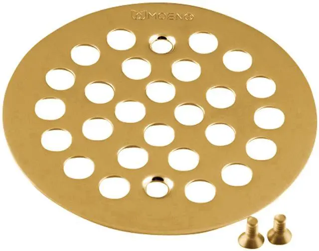 Main image of 4-1/4-Inch Screw-In Shower Strainer, Brushed Gold