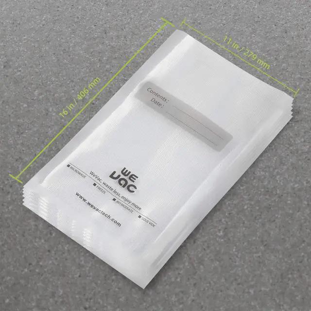 Alt view image 2 of 7 - Vacuum Sealer Bags 100 Gallon 11x16 Inch for Food Saver, Seal a Meal, Weston. Commercial Grade, BPA Free, Heavy Duty, Great for vac storage, Meal Prep and Sous Vide