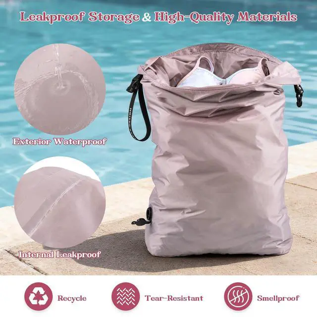 Alt view image 2 of 7 - Travel Laundry Bag, Waterproof Compression Bags for Dirty Clothes