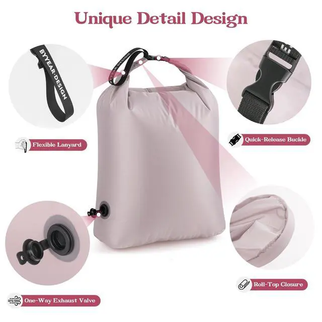 Alt view image 6 of 7 - Travel Laundry Bag, Waterproof Compression Bags for Dirty Clothes