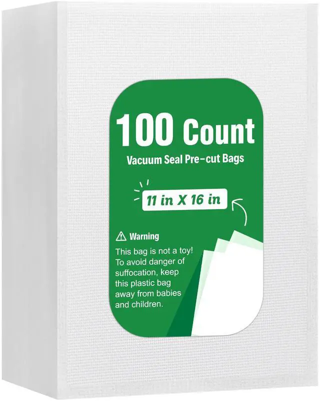 Main image of Count Vacuum Sealer Bags Gallon 11 x 16 inch for Seal a Meal, Commercial Grade BPA Free Heavy Duty Precut Seal Bags, Food Vac Bags for Storage, Meal Prep or Sous Vide