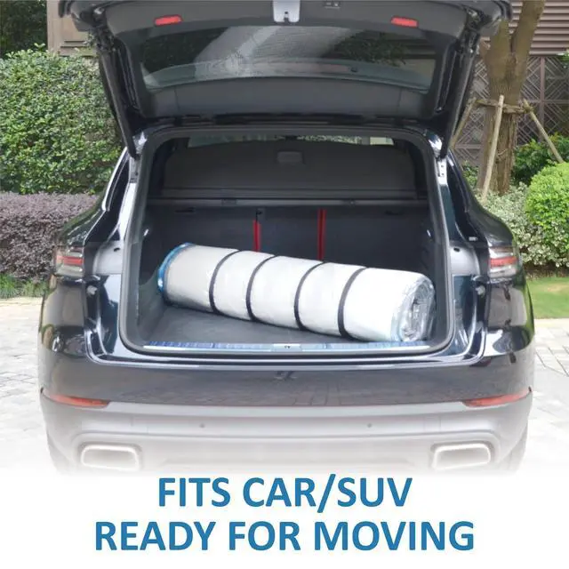 Alt view image 4 of 7 - Foam Mattress Vacuum Bag with Blue Zipper, Mattress Storage Bag, Straps Included, Queen/Full/Full-XL
