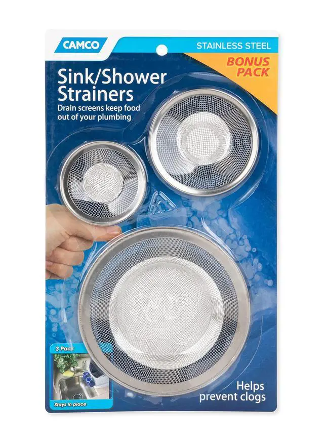 Alt view image 6 of 7 - Sink and Shower Drain Strainers | Designed to Keep Food and Hair Out of Plumbing | 3-Pack (42273)