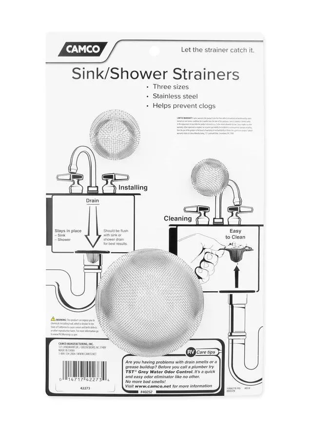 Alt view image 7 of 7 - Sink and Shower Drain Strainers | Designed to Keep Food and Hair Out of Plumbing | 3-Pack (42273)