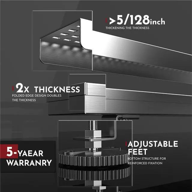 Alt view image 3 of 6 - Inch Linear Shower Drain Rectangular Floor Drain with Accessories Square Hole Pattern Cover Grate Removable SUS304 Stainless Steel CUPC Certified Brushed