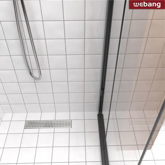Alt view image 6 of 6 - Inch Linear Shower Drain Rectangular Floor Drain with Accessories Square Hole Pattern Cover Grate Removable SUS304 Stainless Steel CUPC Certified Brushed