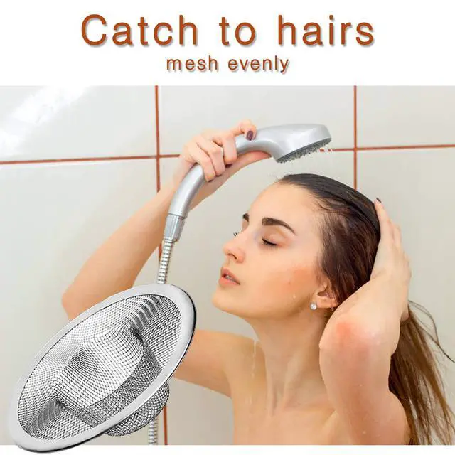 Alt view image 6 of 7 - 4pcs Heavy Duty Stainless Steel Kitchen Sink Strainer, 2.75" Top / 1" Mesh Metal Sink Strainer,Perfect for Kitchen Sink/Bathroom Bathtub Wash basin Floor drain balcony Drain Hole, Utility