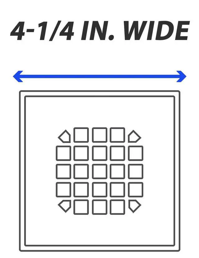 Alt view image 5 of 7 - 4-1/4 Square Snap-in Matte Black Shower Drain - Stainless Steel Replacement - 4.25 inch Durable Floor Cover -Snap-in - Easy Installation Universal Grate Strainer
