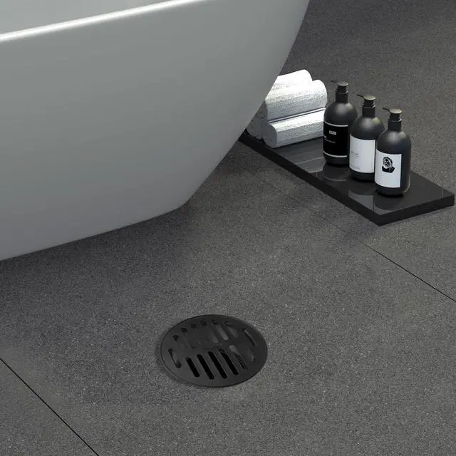 Alt view image 2 of 7 - Black Floor Drain Cover,4 Inch Stainless Steel Floor Drain