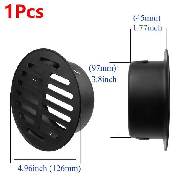 Alt view image 3 of 7 - Black Floor Drain Cover,4 Inch Stainless Steel Floor Drain