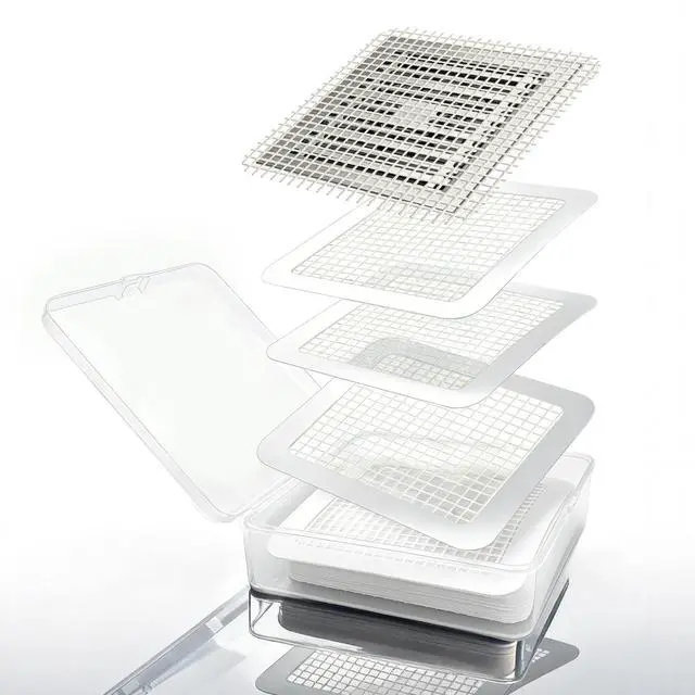 Main image of Disposable Shower Drain Hair Catcher Mesh Stickers, 30-Pack