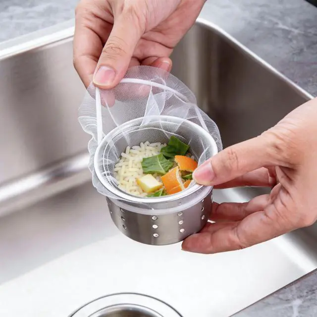 Main image of Disposable Sink Strainer Bags,Applicable to Drain Nets for Kitchen Sink&Bathroom DrainPrevents Clogging by Trapping Debris, Hair, and Particles.