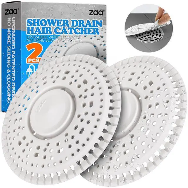 Main image of Shower Drain Hair Catcher Silicone Flat Floor Strainer Protector