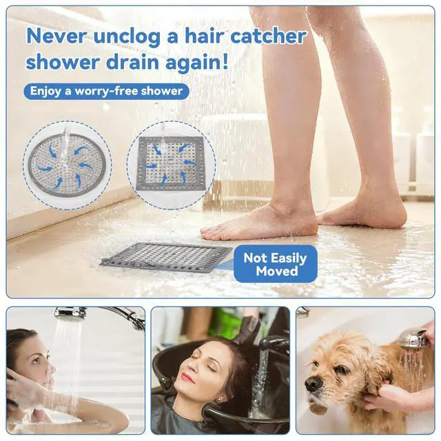 Alt view image 2 of 7 - Shower Drain Hair Catcher,2pcs,Hair Catcher for Bathroom Drain,Sink,Bathtub