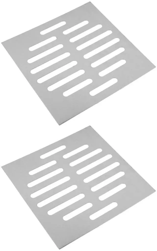 Main image of 2pcs Drain Cover Grates 6" x 6" Stainless Steel Square Drainage Grate Cover