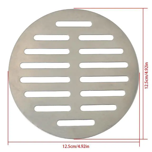 Alt view image 2 of 5 - Stainless Steel Round Floor Drain Cover 5 Inch Thickened 125MM Universal Balcony Drainage Net Odor Proof Floor Drain for Small Lawns Bathroom Cover Plates Kitchen Floor Drains Fast Drainage