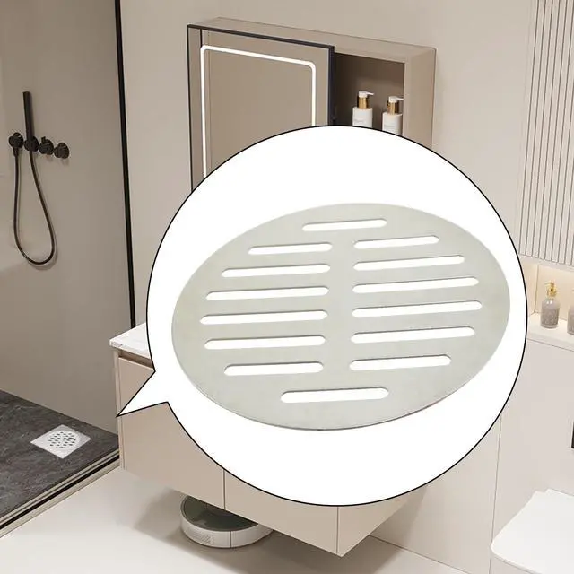 Alt view image 4 of 5 - Stainless Steel Round Floor Drain Cover 5 Inch Thickened 125MM Universal Balcony Drainage Net Odor Proof Floor Drain for Small Lawns Bathroom Cover Plates Kitchen Floor Drains Fast Drainage
