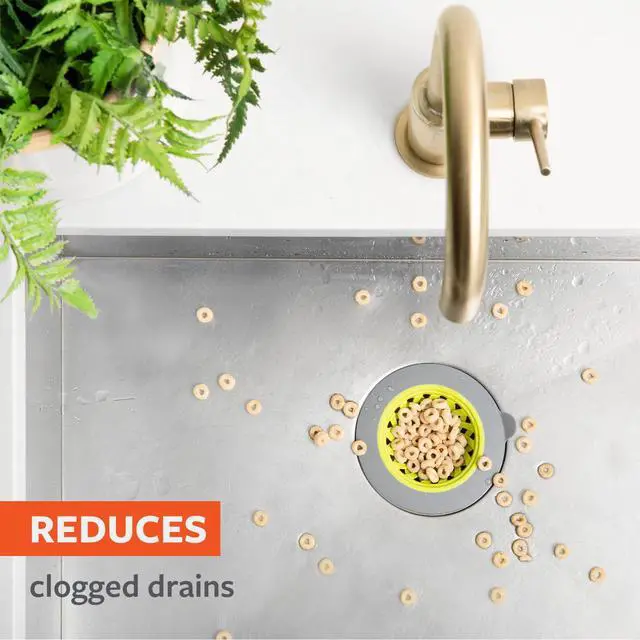 Alt view image 2 of 5 - Sinksational Sink Strainer - Stainless Steel Mesh, Prevents Clogs, Kitchen Sink, Eco-Friendly, Durable - Green
