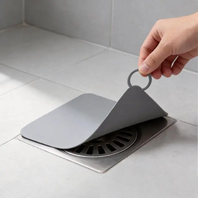 Alt view image 5 of 5 - 5 Pcs Silicone Floor Drain Cover Anti-Odor Mat Bathtub Drain Stopper Tub Plug Shower Drain Hair Catcher Tub Stopper for Bath Bathroom Kitchen Sink Toilet Laundry Grey