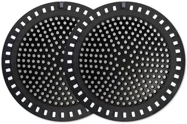 Main image of Shower Hair Drain Catcher/Strainer/Cover/Filter/Trap, Hair Stopper Floor Drain, Stainless Steel with Silicone Edge Drain Protector, Black, 4.75 Inch Diameter