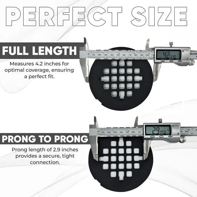 Alt view image 2 of 2 - 4 ¼ Matte Black Snap-in Shower Drain Cover - Premium Round Black Grate Replacement - 4.25" OD Strainer - Easy Install - Durable Solid Brass Construction