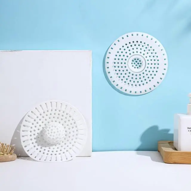 Alt view image 4 of 5 - Shower Drain Hair Catcher, Premium Silicone Drain Protector & Shower Drain Cover for Regular Drains of Shower Room, Bathroom, White